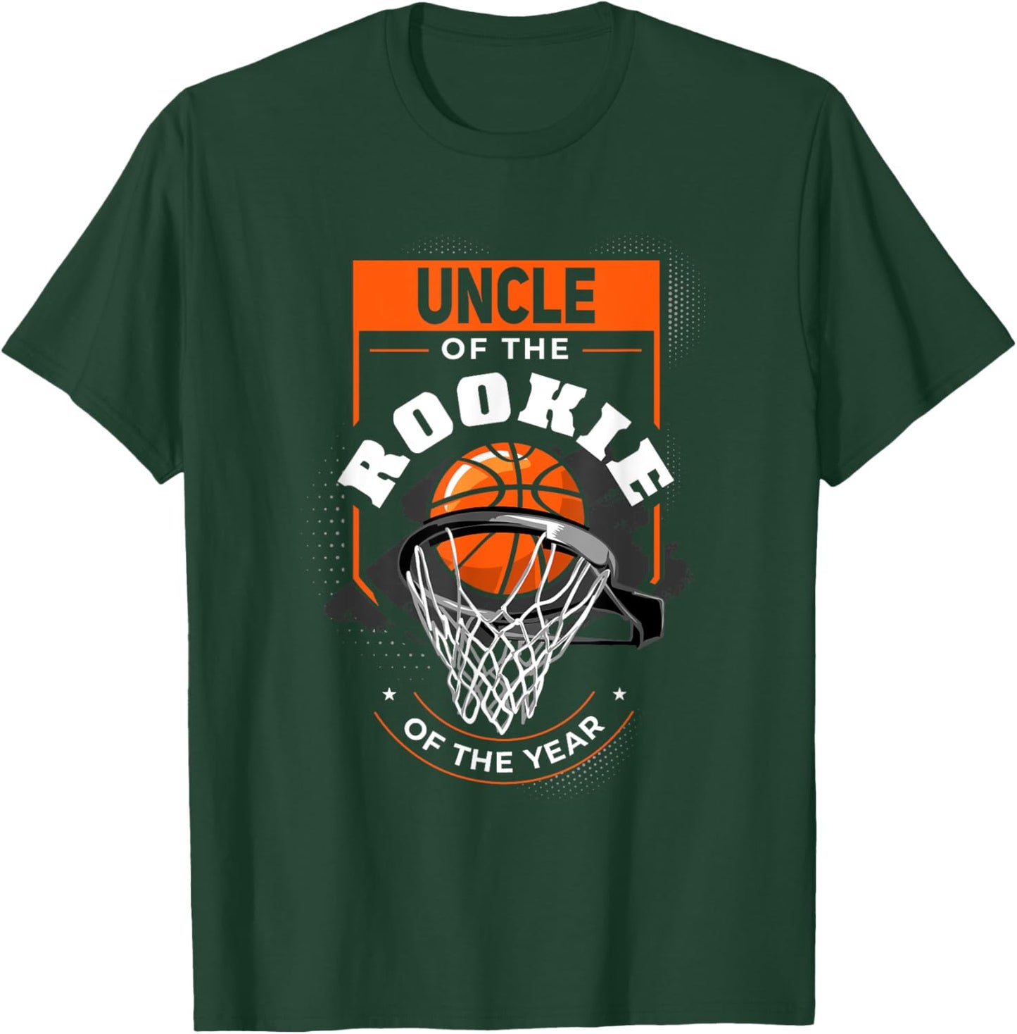 Uncle Rookie of the Year Basketball Uncle of the Rookie T-Shirt - T-Shirt | Forest