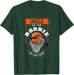 Uncle Rookie of the Year Basketball Uncle of the Rookie T-Shirt - T-Shirt | Forest