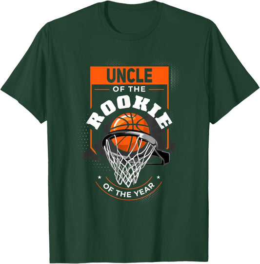 Uncle Rookie of the Year Basketball Uncle of the Rookie T-Shirt - T-Shirt | Forest