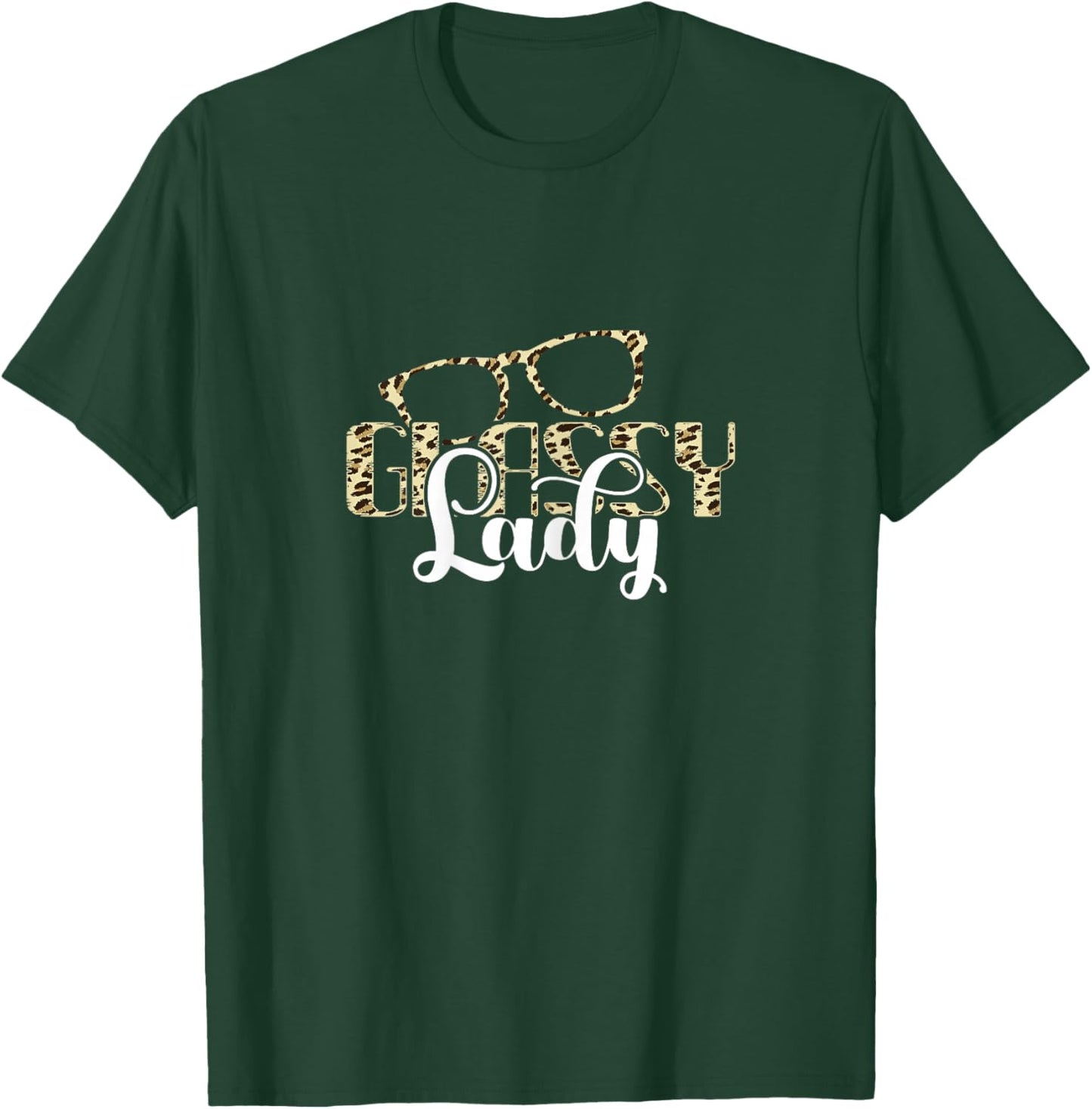 Glassy Lady Eye Glasses Eye Care Optician Optometrist T-Shirt - T-Shirt | Forest