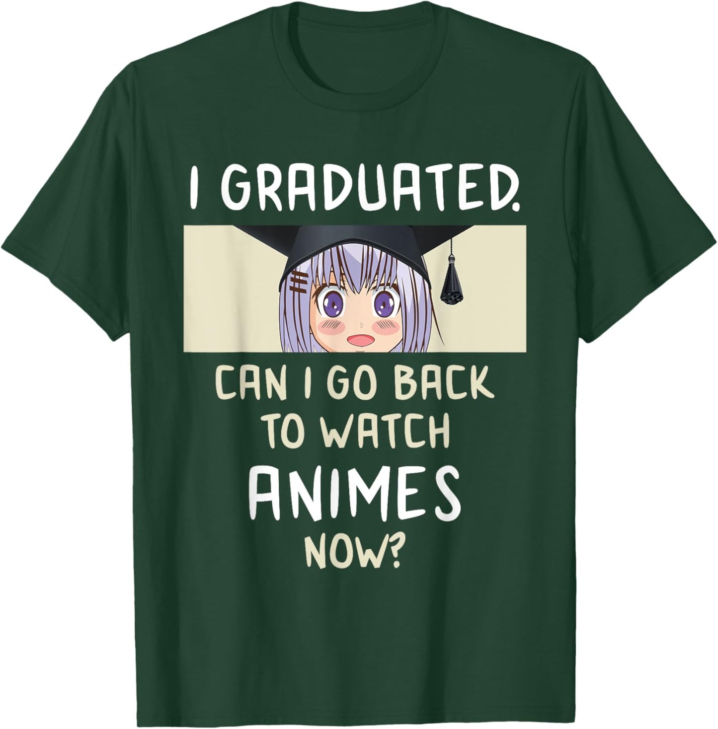 2025 Graduation anime lover high school college grad T-Shirt - T-Shirt | Forest