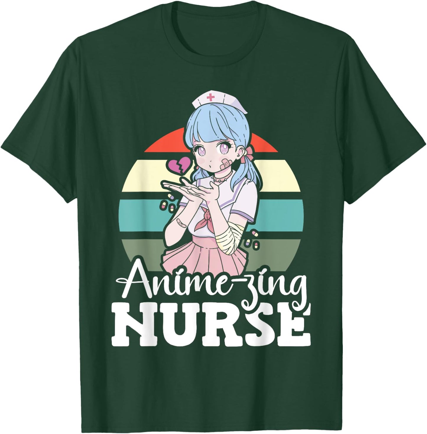 Anime-zing Nurse Japanese Anime National Nurse Day T-Shirt - T-Shirt | Forest