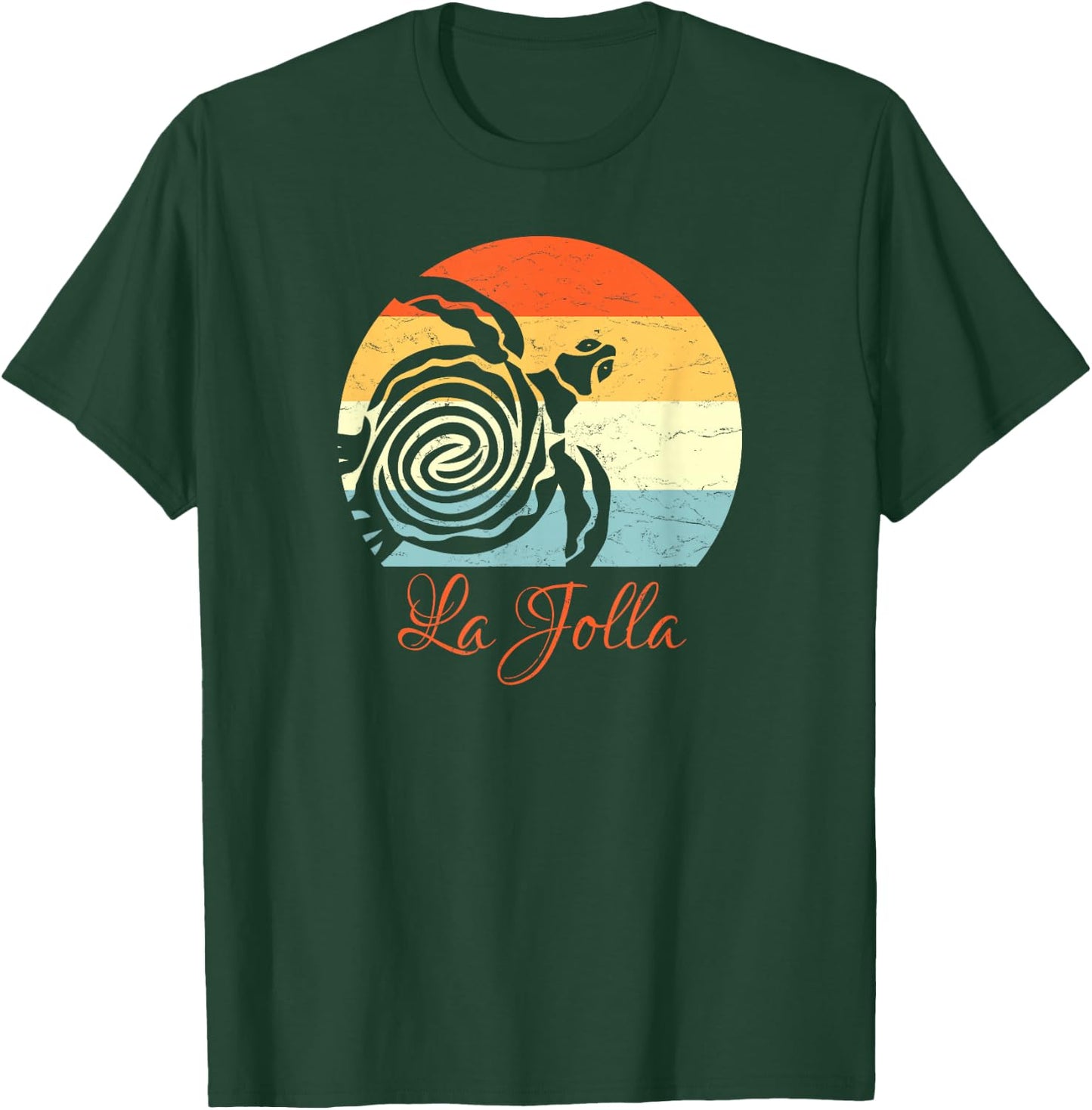 La Jolla, California Vintage Vacation Retro Sea Turtle T-Shirt - T-Shirt | Forest