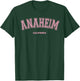 Pink Anaheim California CA Varsity Style on Anaheim T-Shirt - T-Shirt | Forest