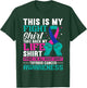 Thyroid Warrior Teal Purple Ribbon Thyroid Cancer Awareness T-Shirt - T-Shirt | Forest