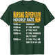 Nursing Supervisor Hourly Rate - Funny Nursing Director T-Shirt - T-Shirt | Forest