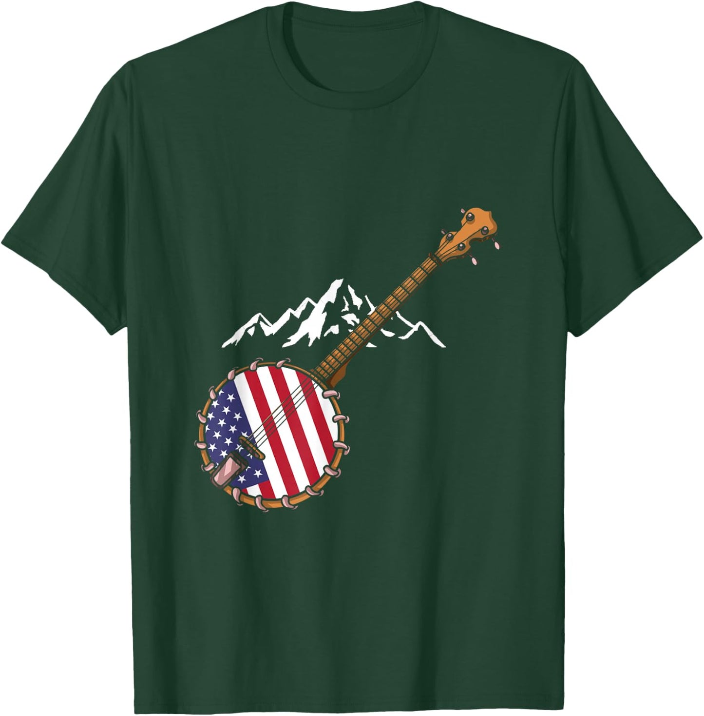 Banjo Bluebird Tennesse Mandolin T-Shirt - T-Shirt | Forest