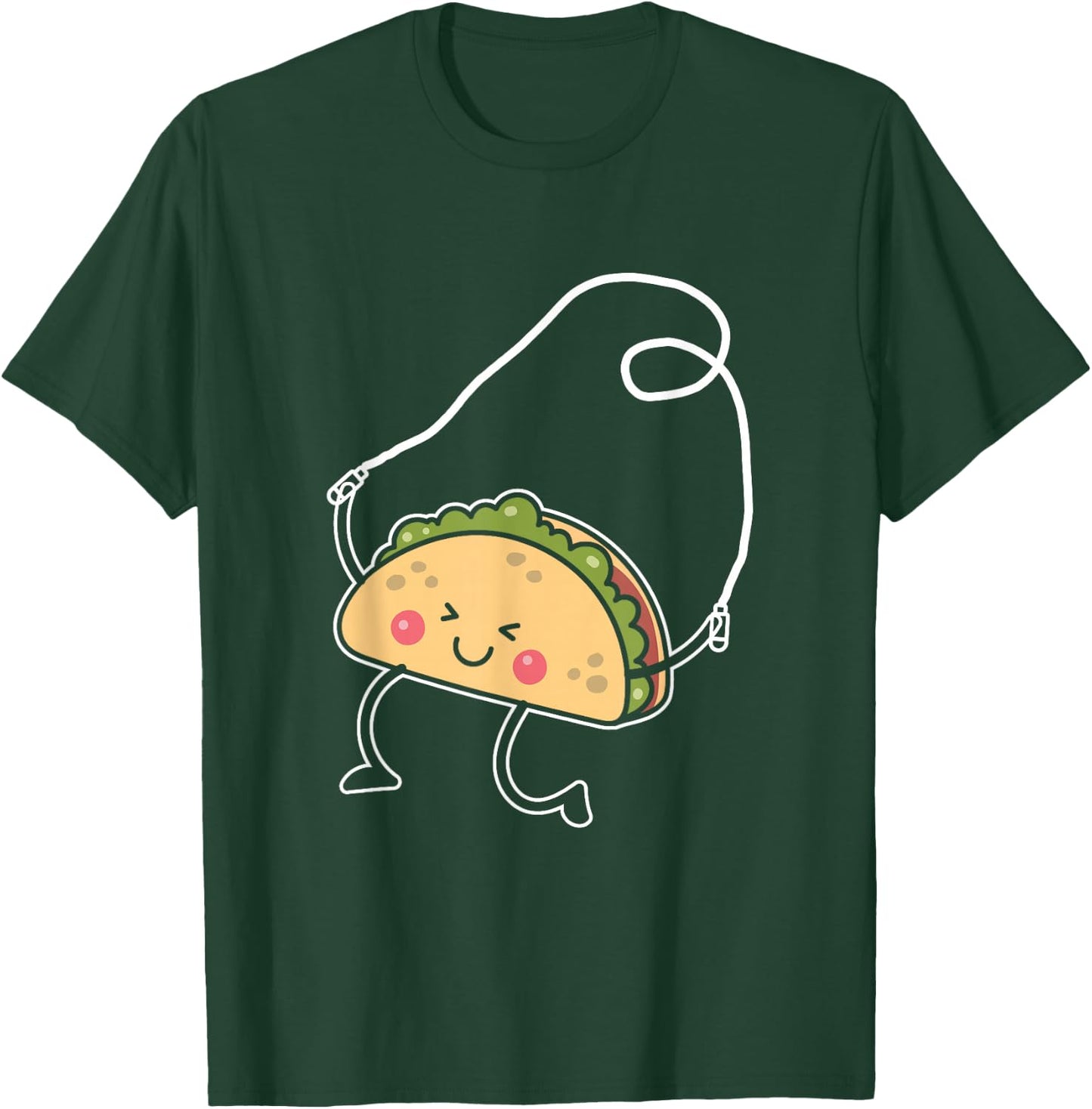 Funny Taco Skipping Rope | Jumping Rope | Jump Rope T-Shirt - T-Shirt | Forest