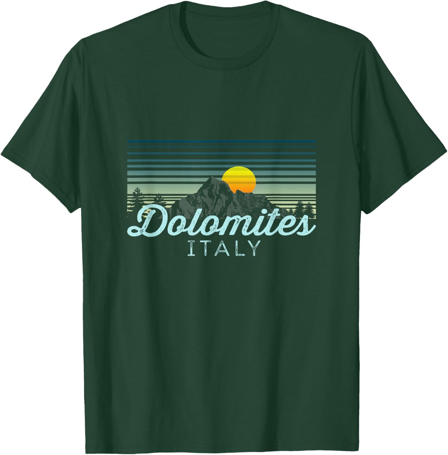 Dolomites Retro Clothes & Gear - Dolomites Souvenir T-Shirt - T-Shirt | Forest