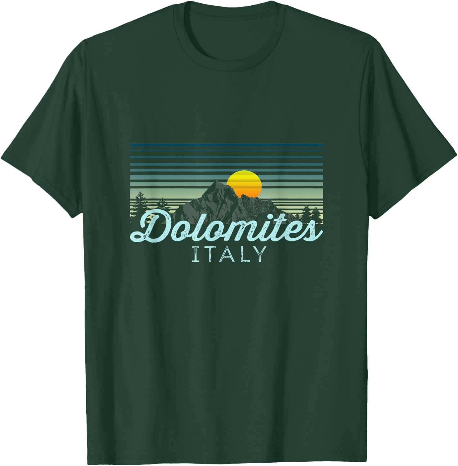 Dolomites Retro Clothes & Gear - Dolomites Souvenir T-Shirt - T-Shirt | Forest
