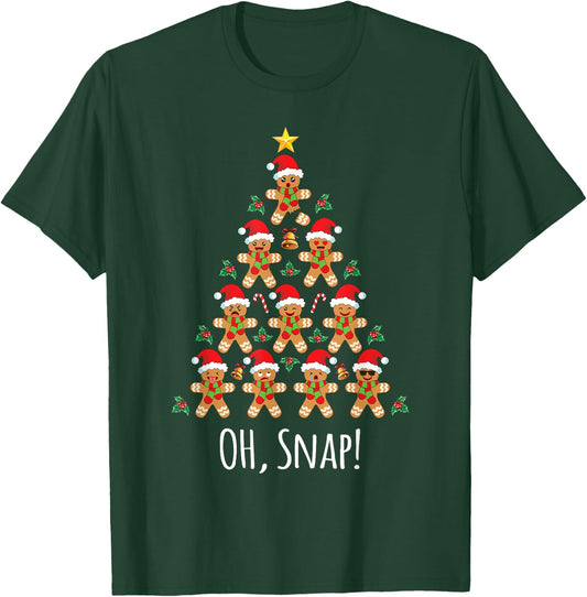 Gingerbread Man Shirt Gingerbread Tree Oh Snap T-Shirt - T-Shirt | Forest