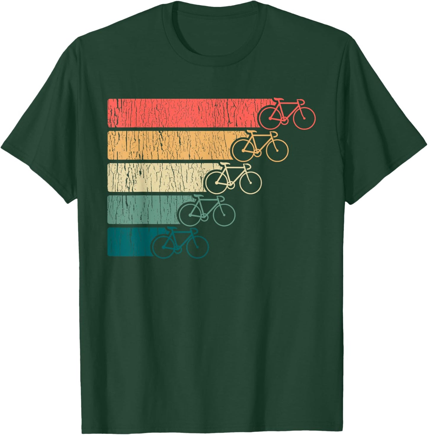 Vintage Minimalistic Cycling Funny Biking Bicycle Enthusiast T-Shirt - T-Shirt | Forest