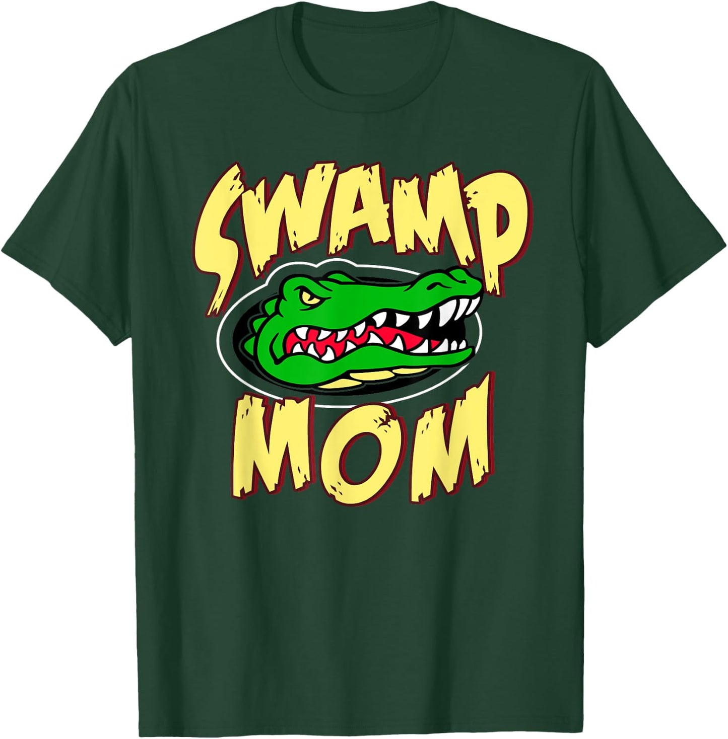 Swamp Mom,Mother of Student at School with Alligator Mascot T-Shirt - T-Shirt | Forest