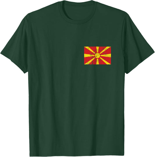 North Macedonia Flag Macedonia Gifts Men Women Kids Boy Girl T-Shirt - T-Shirt | Forest