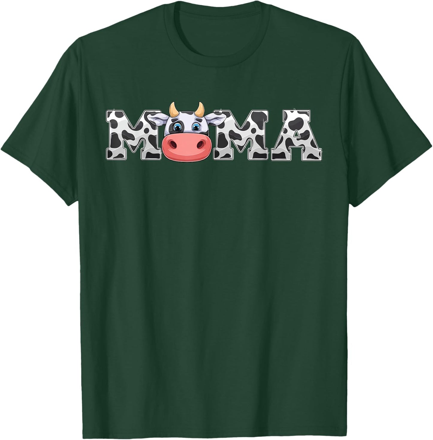 Mama Cow Print Cowboy Animal Pattern Farmer Cow Mother Mama T-Shirt - T-Shirt | Forest