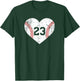Vintage Baseball 23 Jersey Number T-Shirt - T-Shirt | Forest