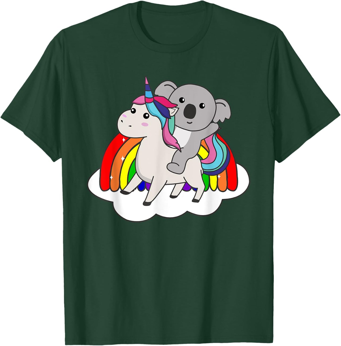 Koala On Unicorn Rainbow Animals Cute Koalas Unicorns T-Shirt - T-Shirt | Forest