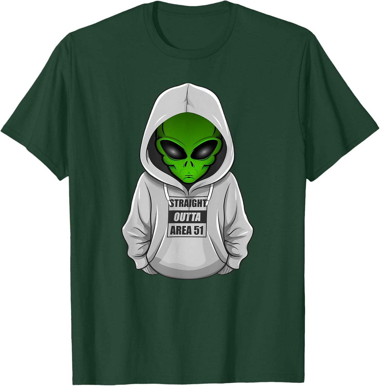 Cool Alien Halloween Costume Straight Outta Area 51 T-Shirt - T-Shirt | Forest