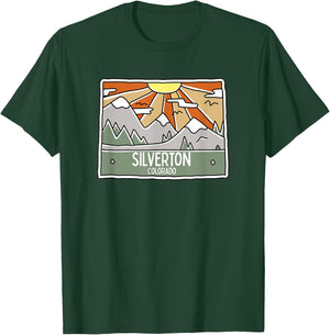 Silverton Colorado Mountains Sunrise CO Trip Souvenir T-Shirt - T-Shirt | Forest
