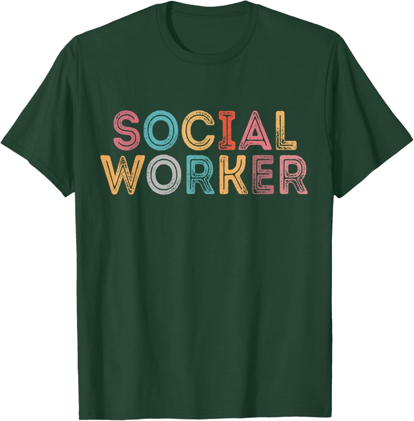 Social Worker Vintage School Social Worker T-Shirt - T-Shirt | Forest