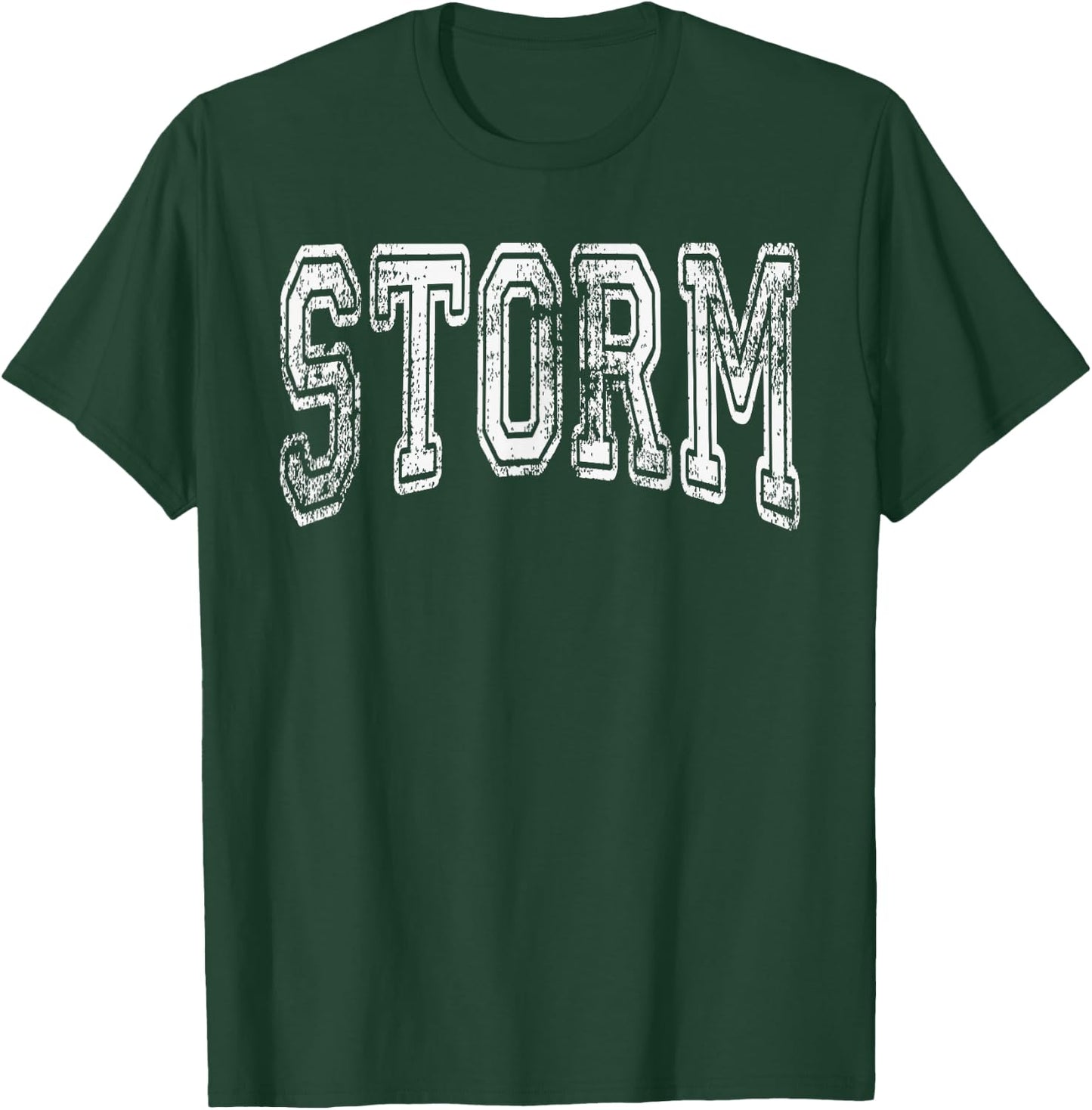 Storm Team Mascot Name Distressed Vintage School Sports Fan T-Shirt - T-Shirt | Forest