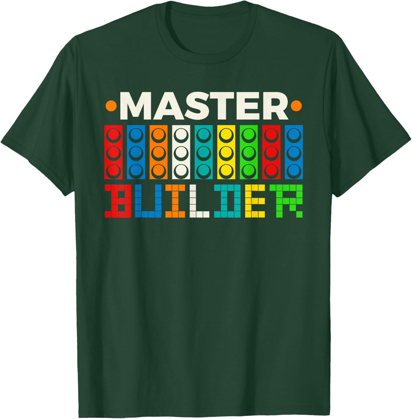 Master Builder Bricks Blocks Play Toys T-Shirt - T-Shirt | Forest