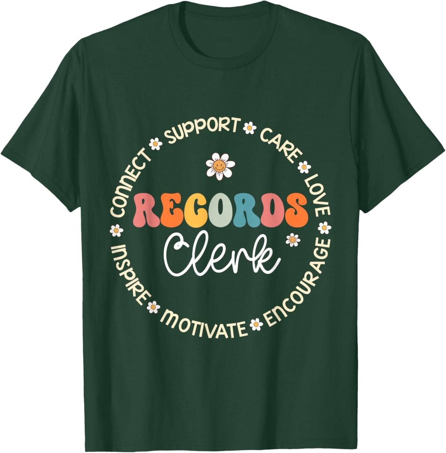 Records Clerk Appreciation Week Back to School T-Shirt - T-Shirt | Forest