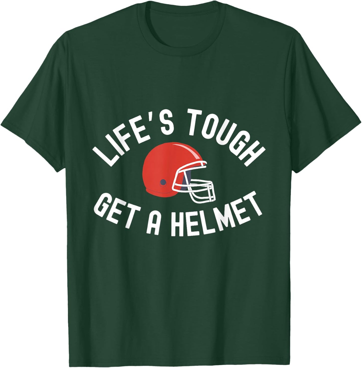 Funny Vintage Life's Tough Get a Helmet Man T-Shirt - T-Shirt | Forest