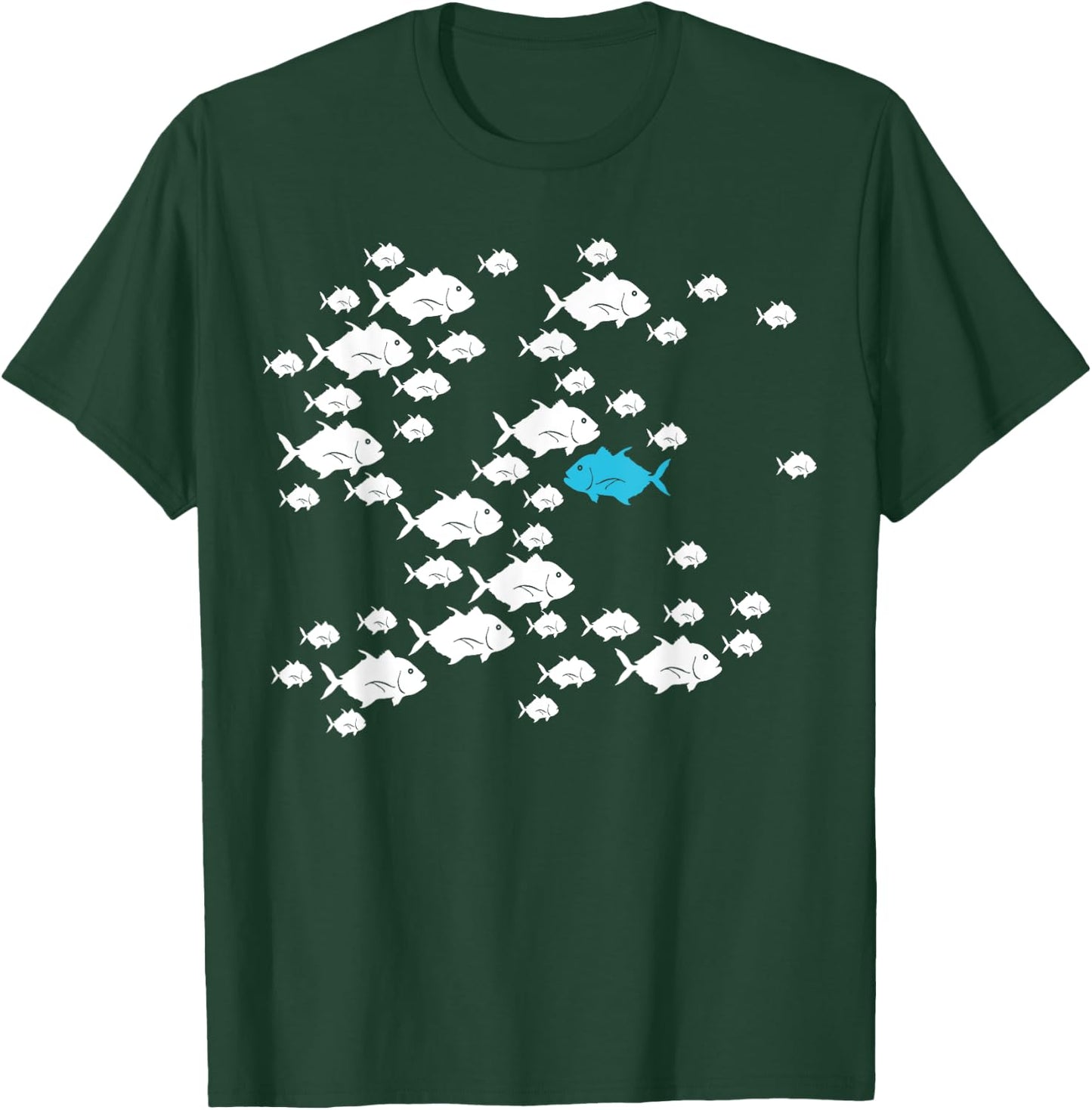Fish swim against current in the sea swim against the waves T-Shirt - T-Shirt | Forest