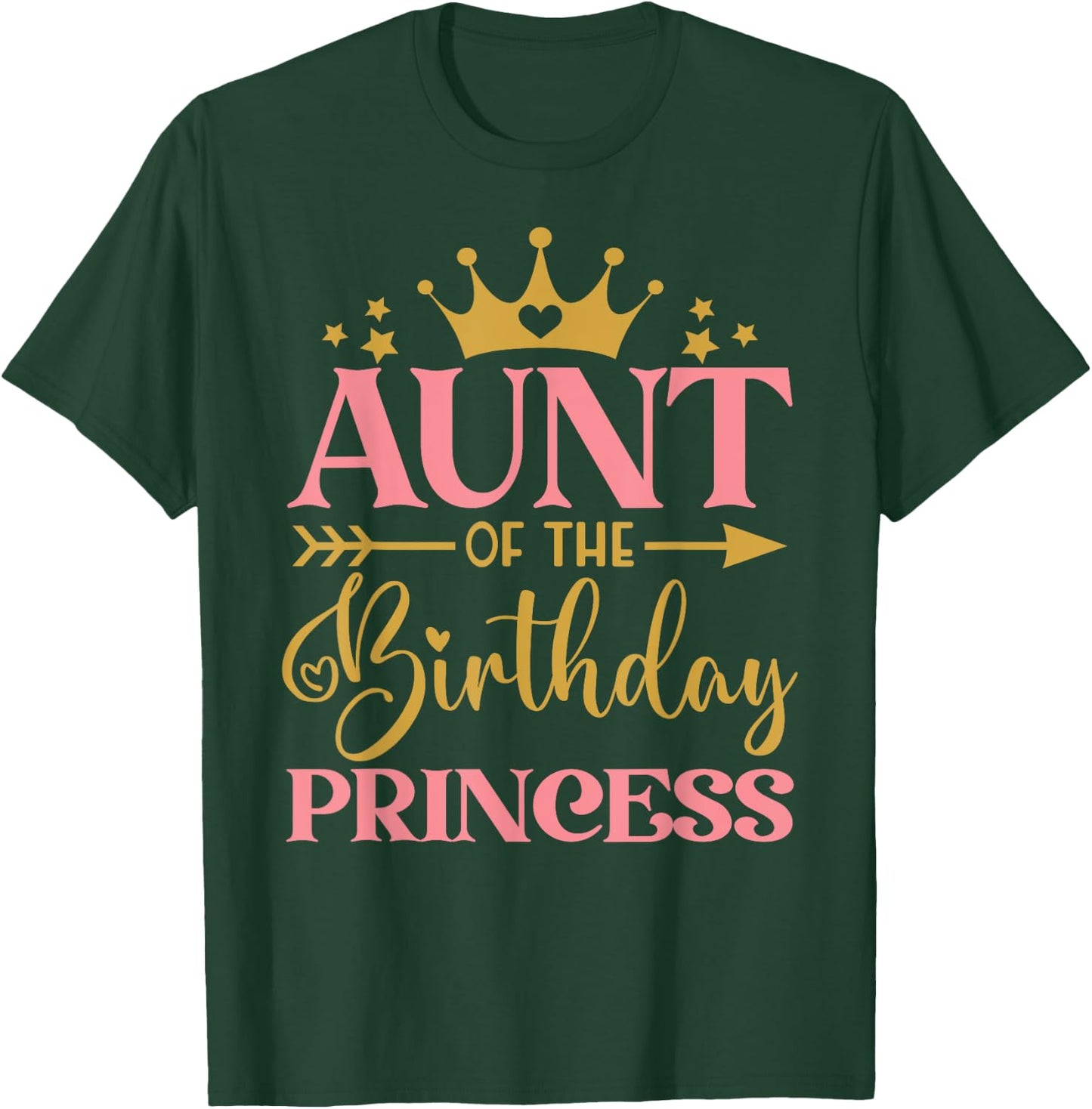 Aunt of The Birthday for Girl - 1st Birthday Princess Girl T-Shirt - T-Shirt | Forest