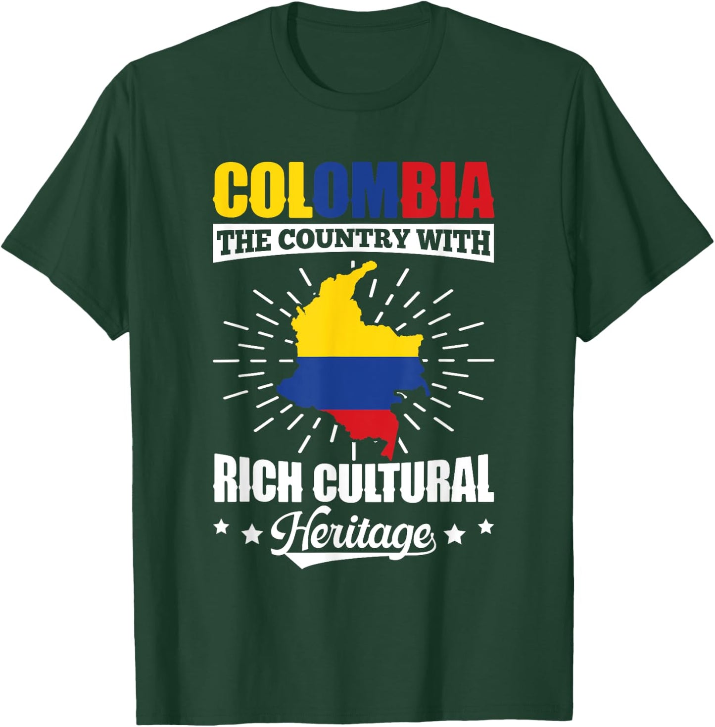 Cool Colombia The Country With Rich Cultural Heritage T-Shirt - T-Shirt | Forest