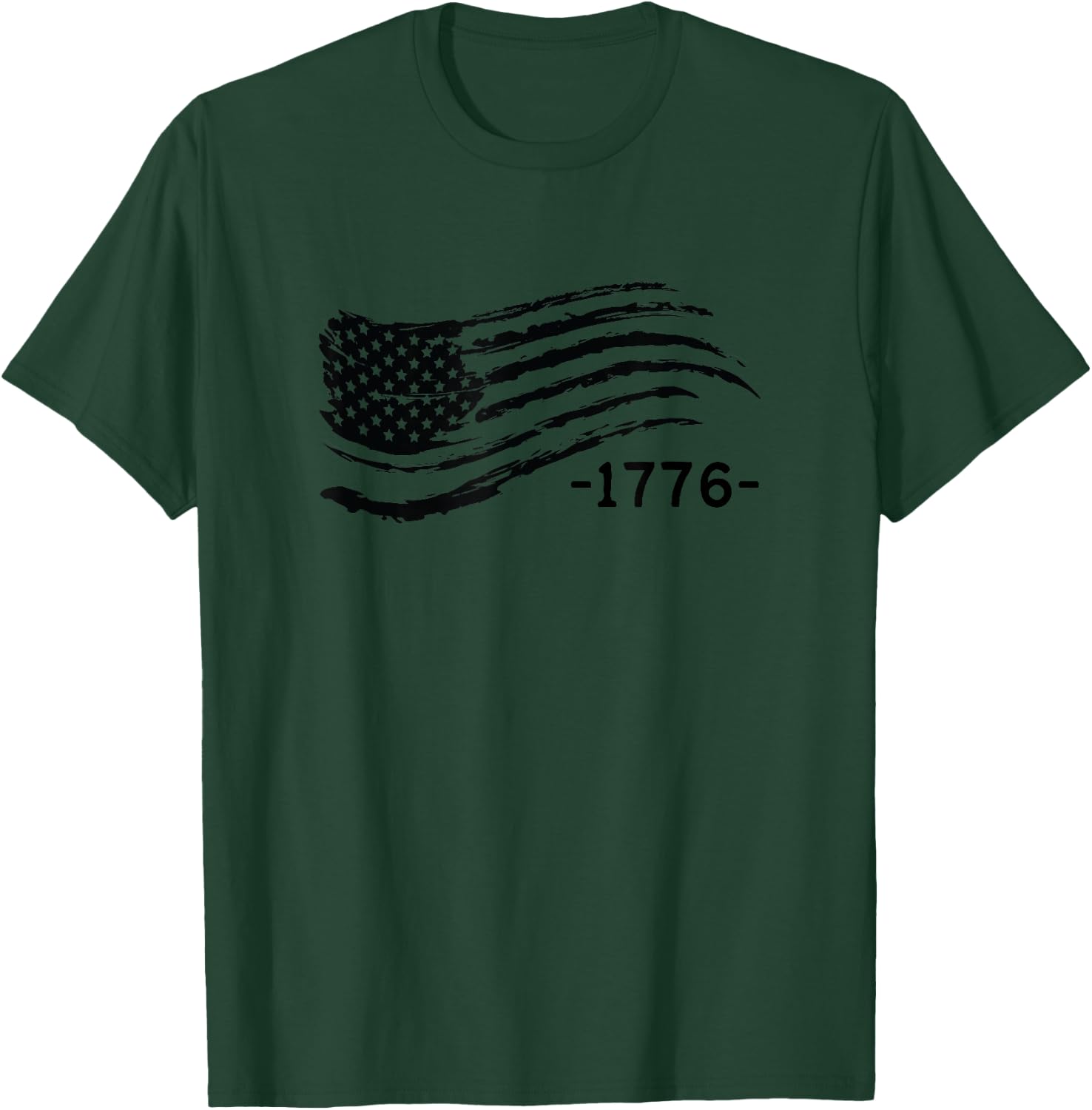 American Flag Gun Style Grunt Patriot Military Women Men T-Shirt - T-Shirt | Forest