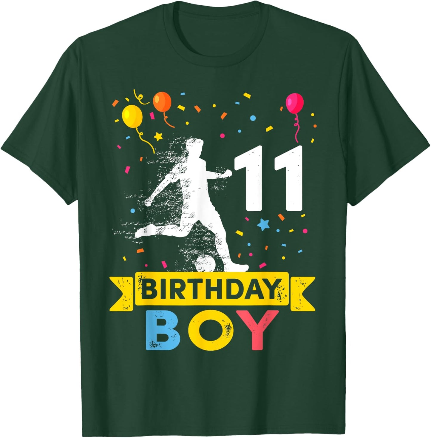 11 Year Old Birthday Boy Soccer 11th Birthday Boy T-Shirt - T-Shirt | Forest