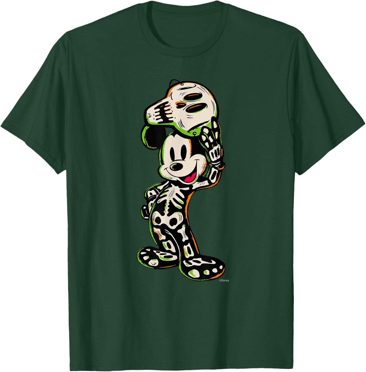 Disney 100 Mickey Mouse Halloween Classic Skeleton Costume T-Shirt - T-Shirt | Forest