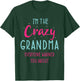 Crazy Grandma Humor Design for Grandmother Funny Grandmom T-Shirt - T-Shirt | Forest