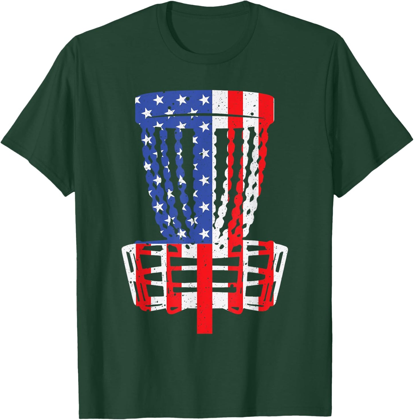 Funny Disc Golf Designs Women American Flag Golfers T-Shirt - T-Shirt | Forest