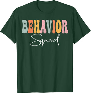 Behavior Squad Groovy Women Appreciation Day Back To School T-Shirt - T-Shirt | Forest