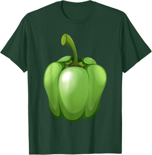 Green Bell Pepper Love Vegetable Veggie Salad Costume T-Shirt - T-Shirt | Forest