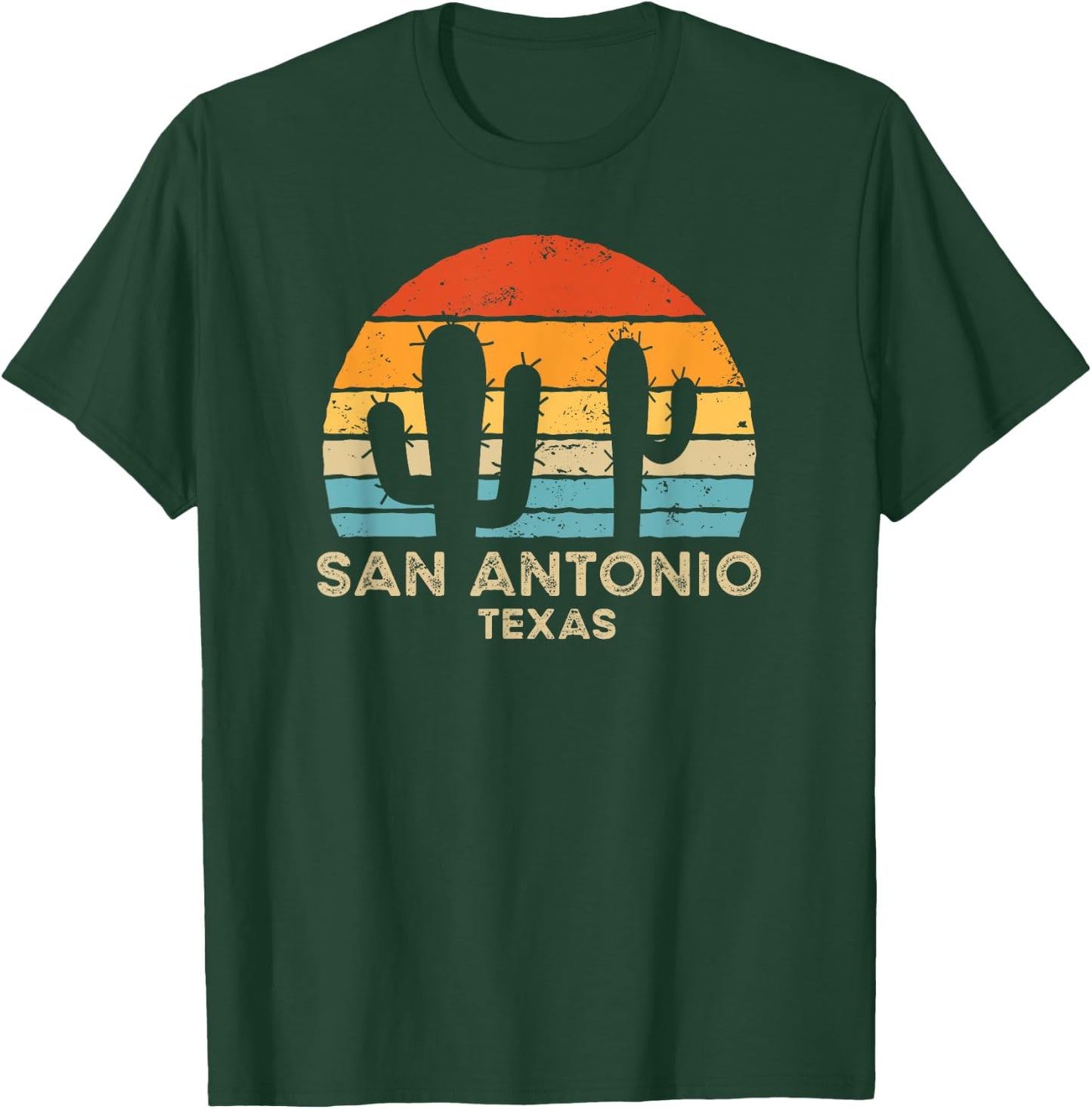 Retro Sunset San Antonio Texas T-Shirt - T-Shirt | Forest