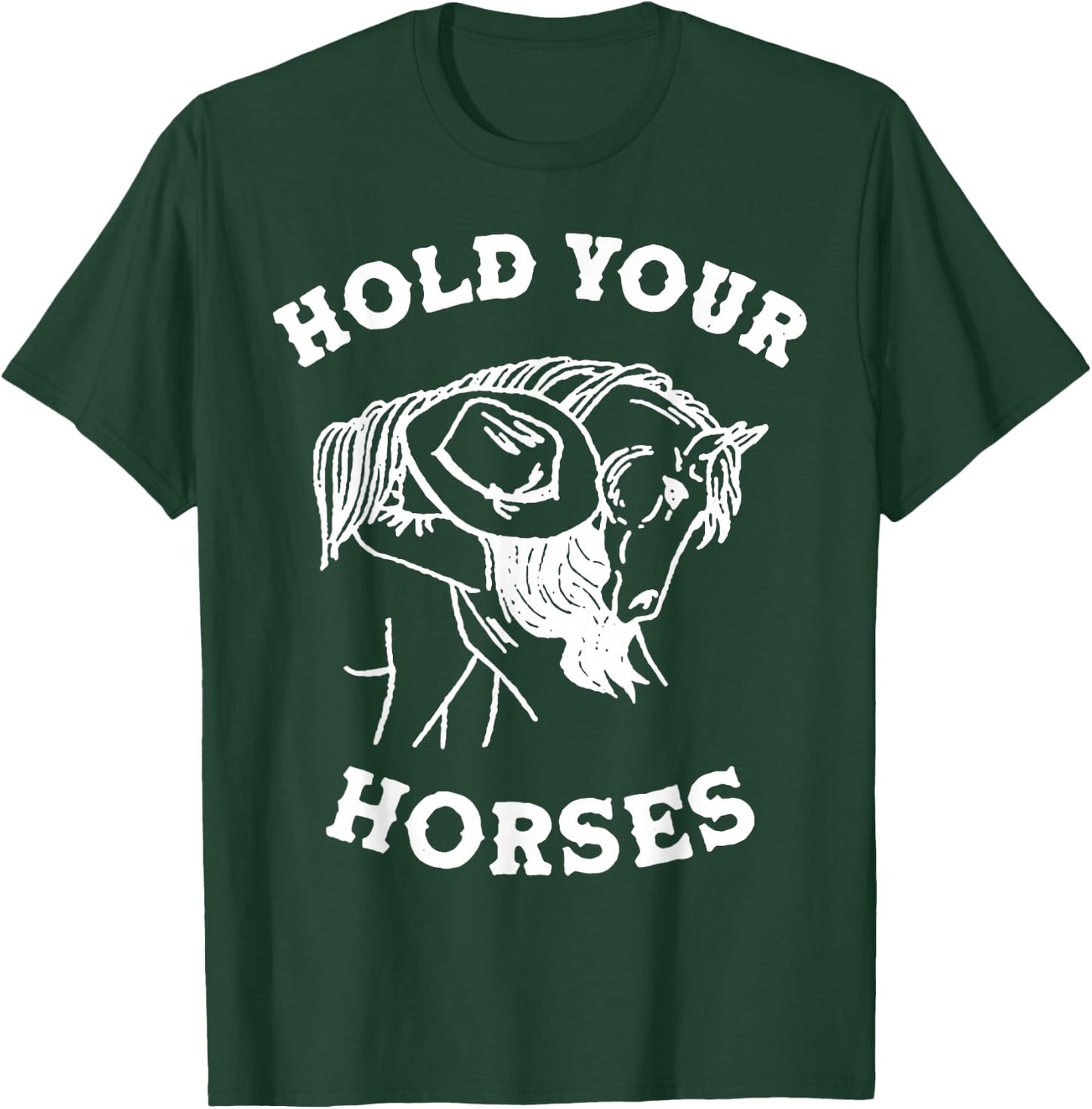 Hold Your Horses Retro Cowgirl T-Shirt - T-Shirt | Forest
