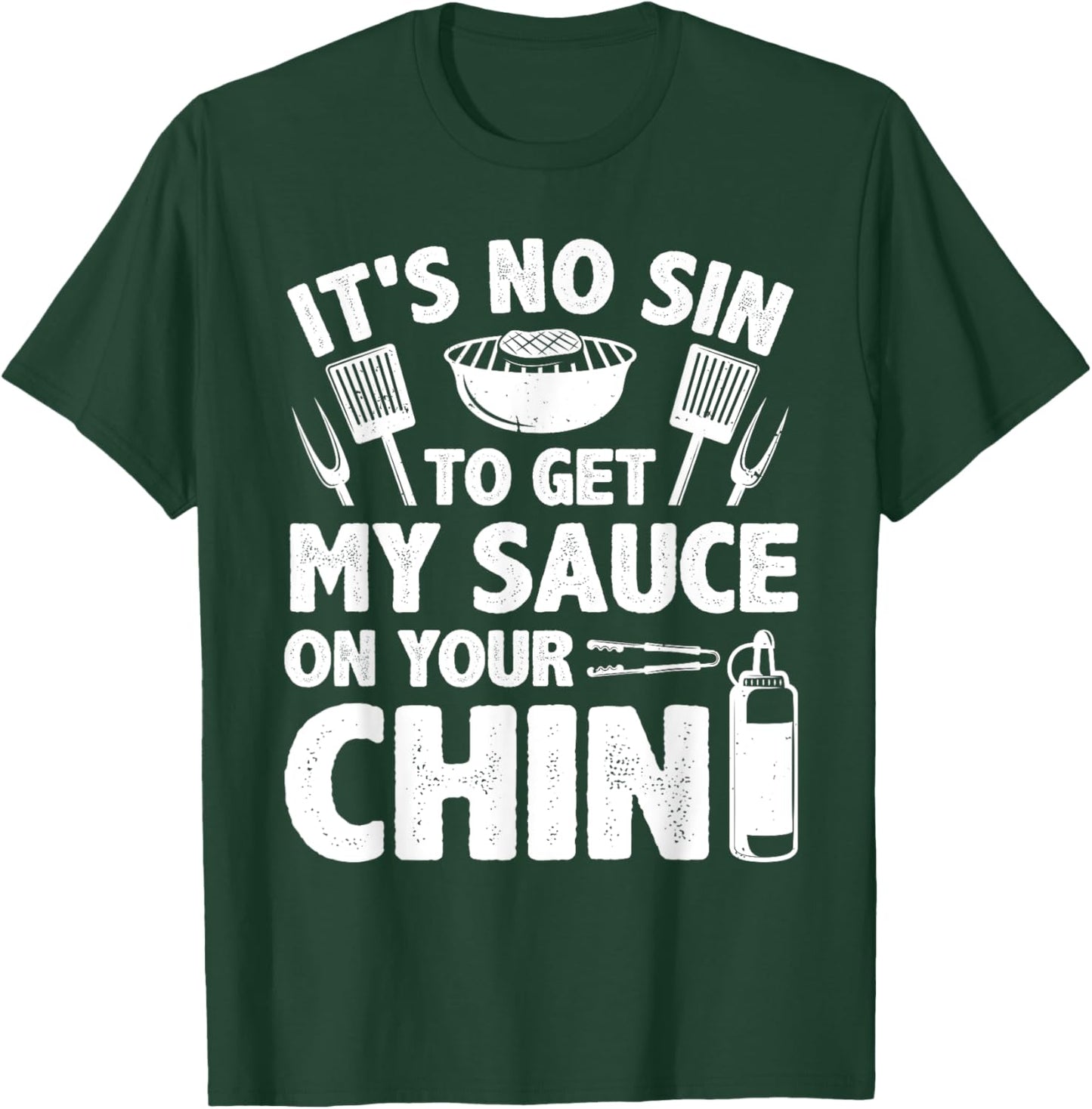 Funny BBQ Women BBQ Barbeque Smoking Barbecue Sauce T-Shirt - T-Shirt | Forest