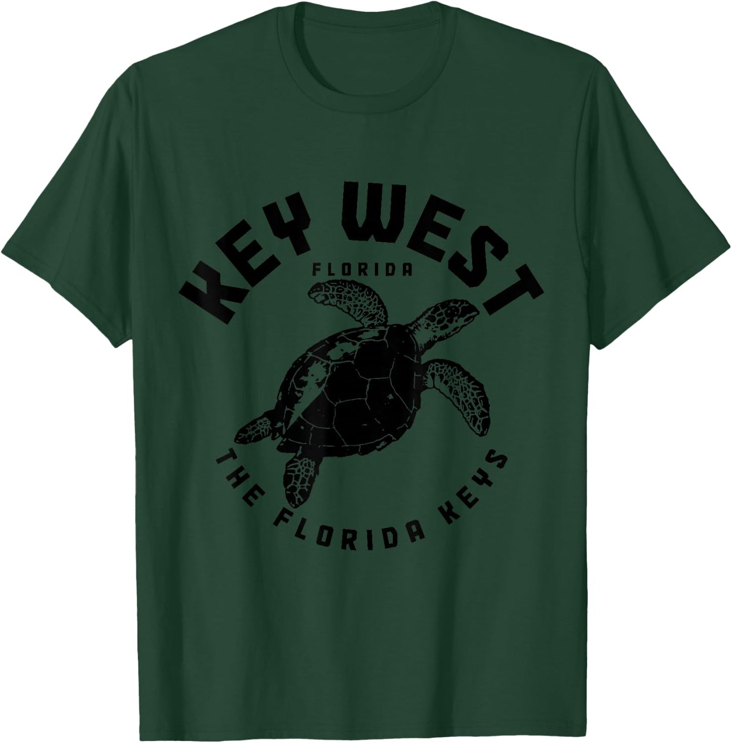 Key West Florida Sea Turtle Scuba Diving Vintage T-Shirt - T-Shirt | Forest