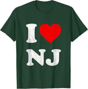 I Love NJ Souvenir I Heart New Jersey T-Shirt - T-Shirt | Forest