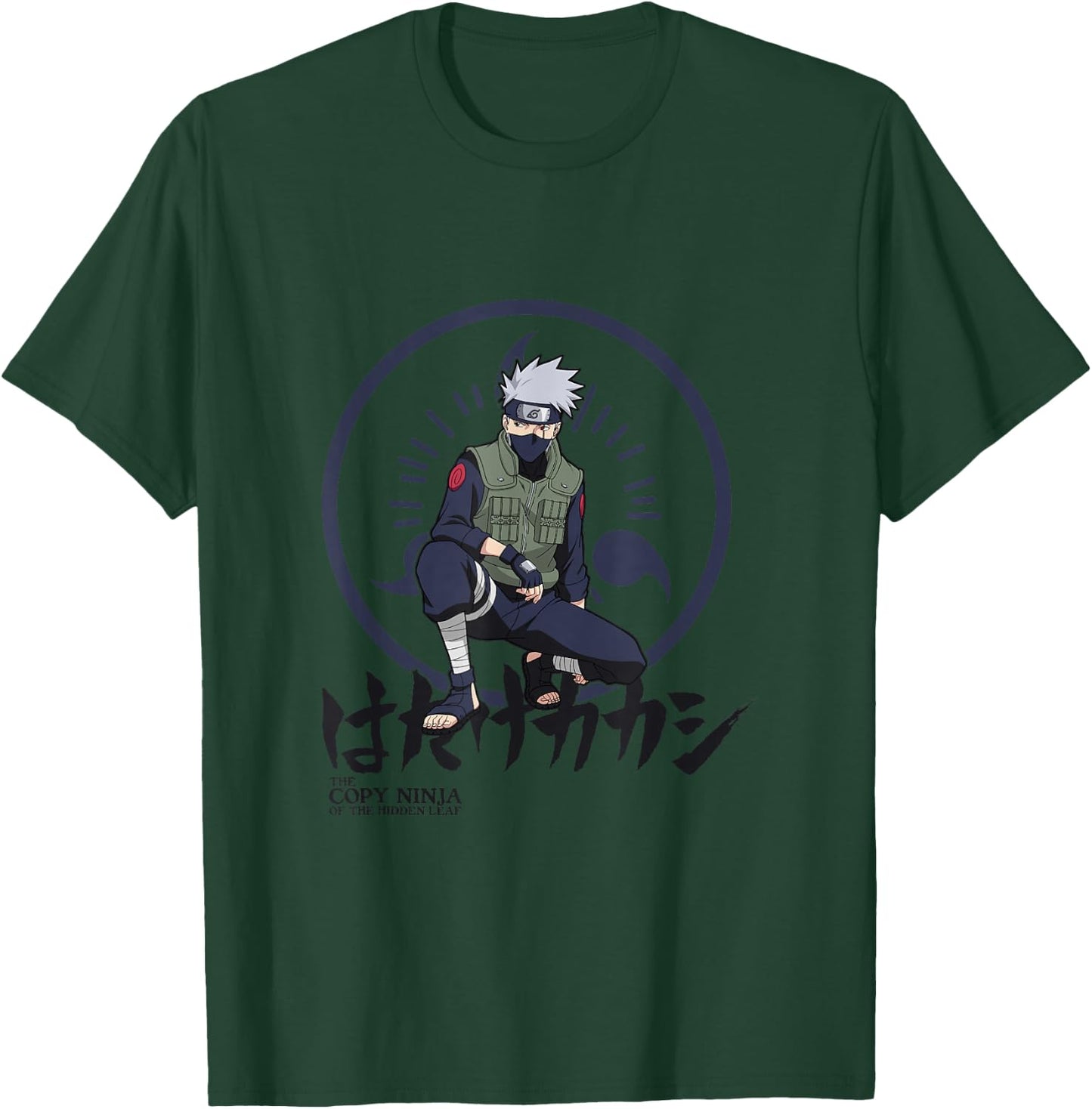Naruto Shippuden Kakashi Character Kanji Small T-Shirt - T-Shirt | Forest
