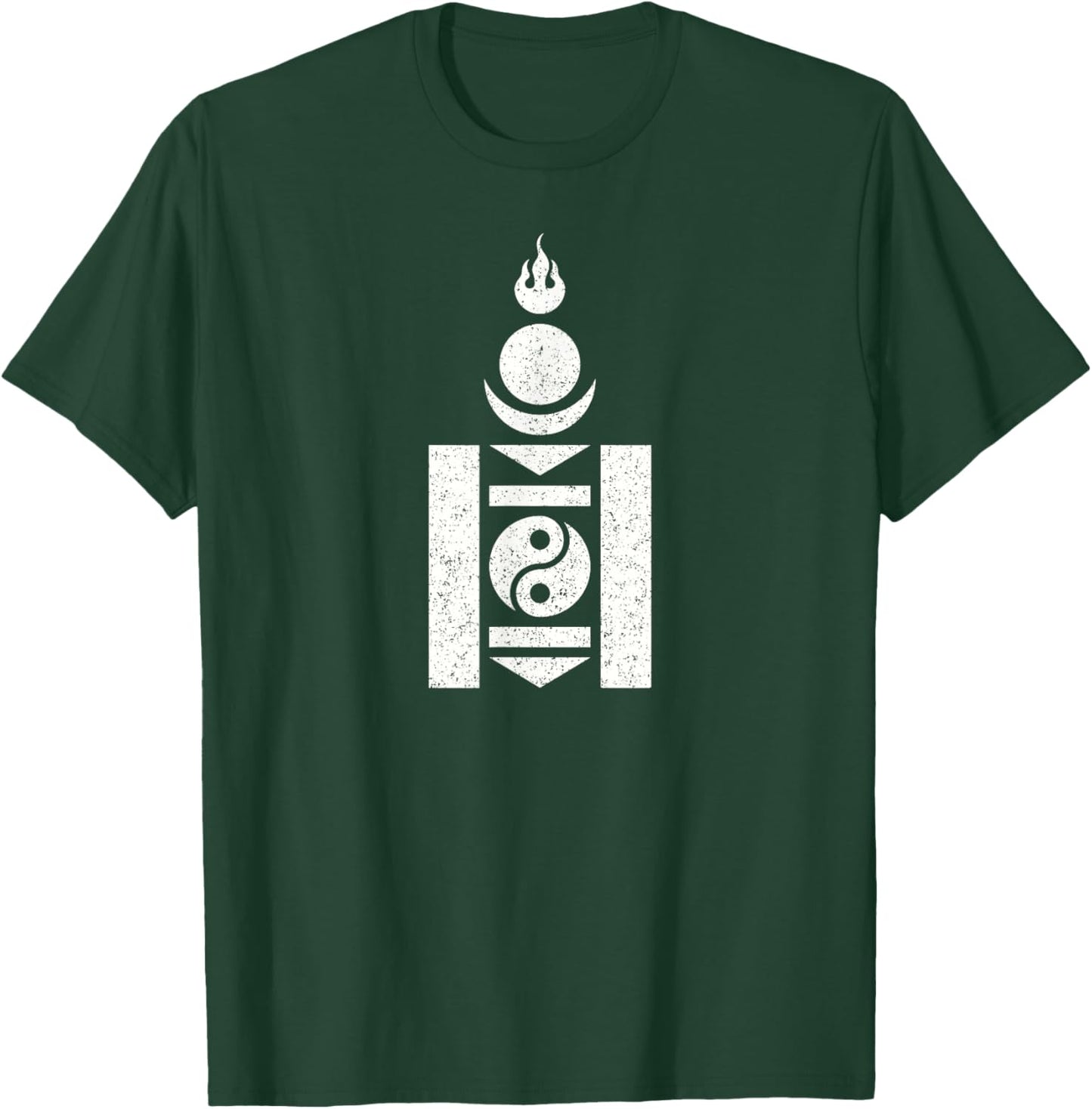 Mongolia Soyombo Symbol Mongolain Flag T-Shirt - T-Shirt | Forest