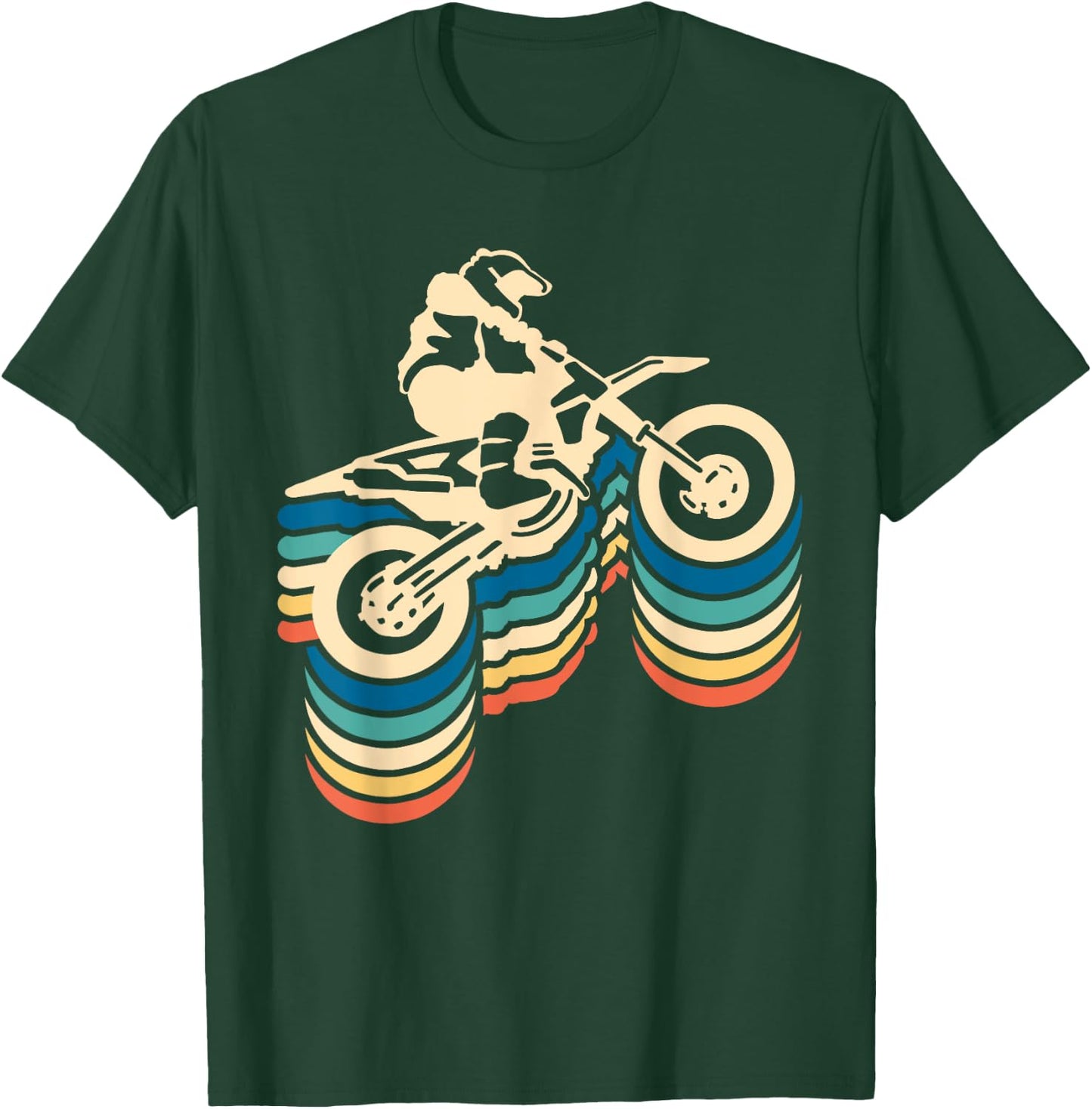 Retro Dirt Bike Rider Funny Enduro Biker Motorcycle Lovers T-Shirt - T-Shirt | Forest