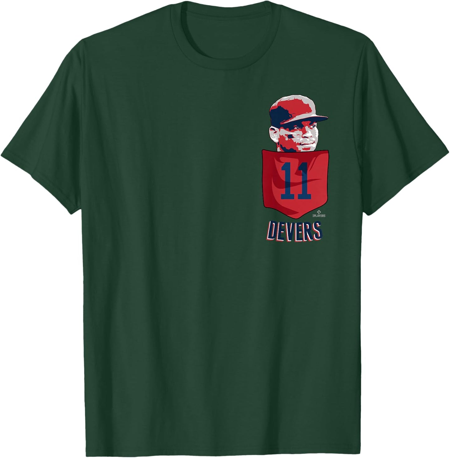 Rafael Devers Boston Baseball Pocket MLBPA T-Shirt - T-Shirt | Forest