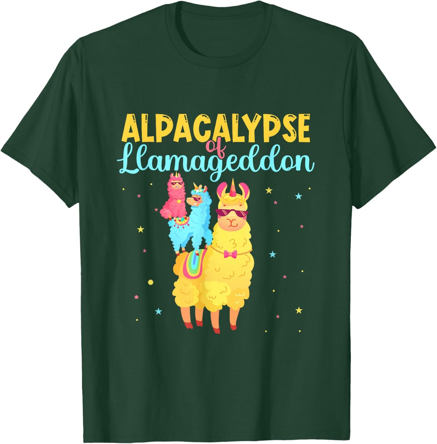 Alpacalypse Or Llamageddon Alpacas and Llamas Take Over T-Shirt - T-Shirt | Forest