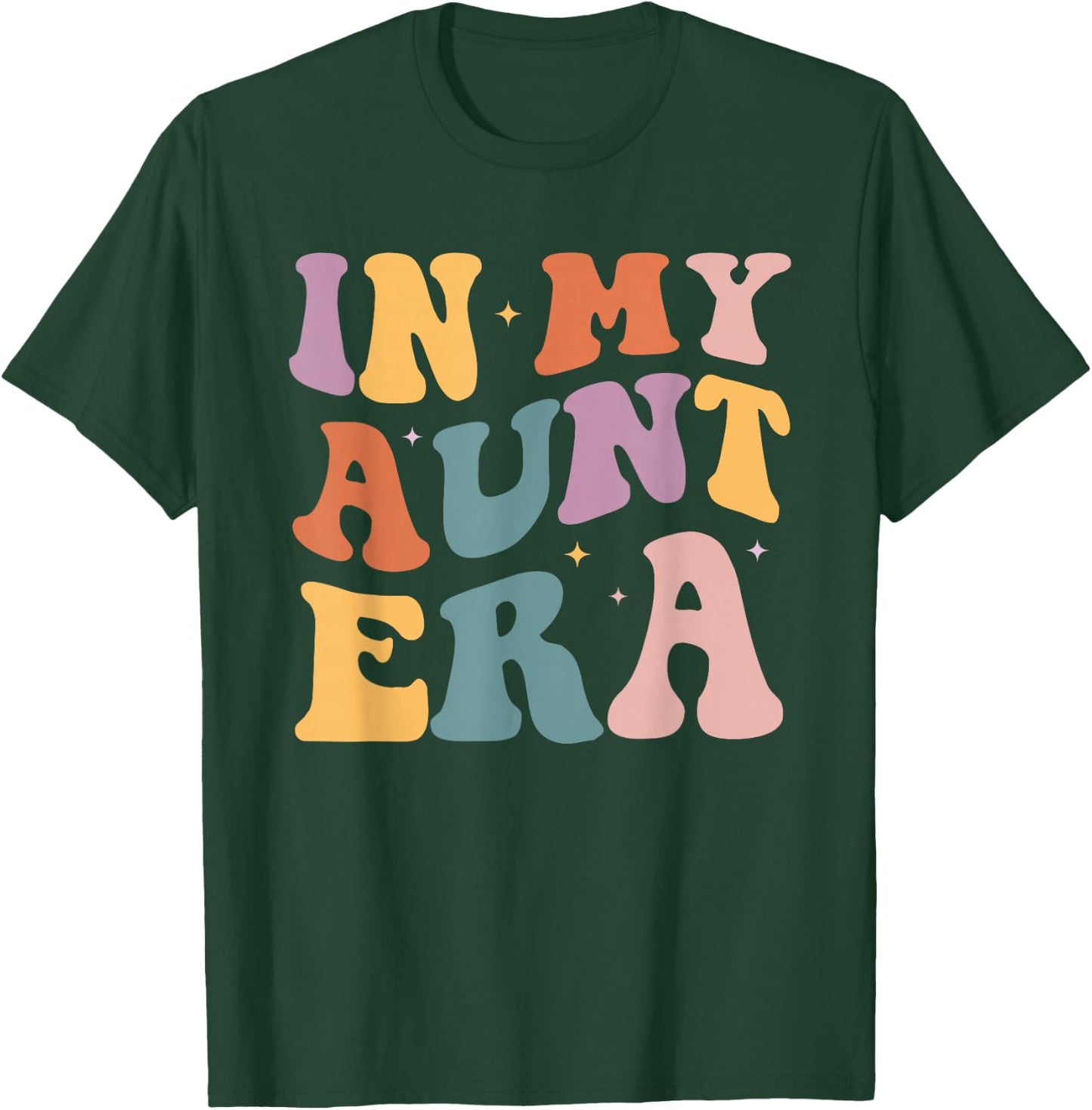 Groovy In My Aunt Era Baby Announcement for Aunt Auntie T-Shirt - T-Shirt | Forest