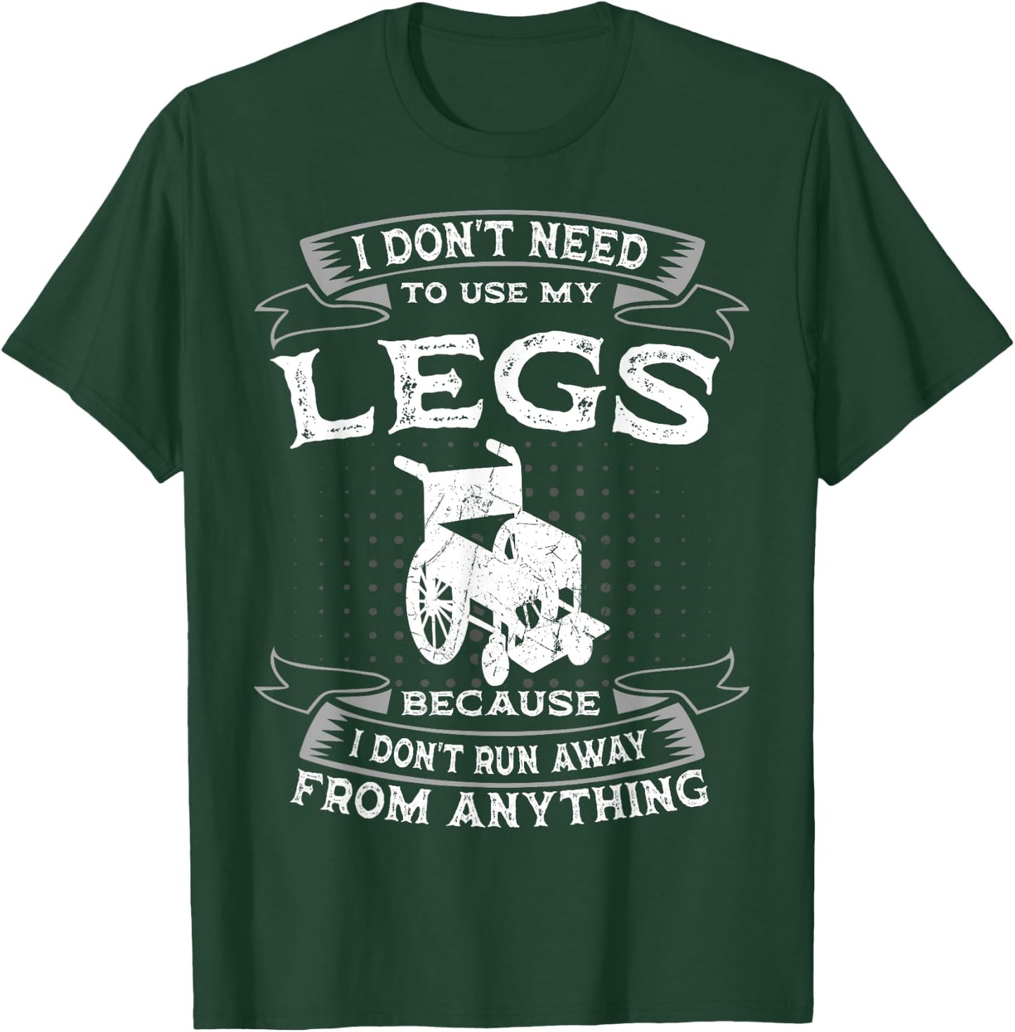 Paraplegic Paraplegia Disabled Person Wheelchair Paraparesis T-Shirt - T-Shirt | Forest